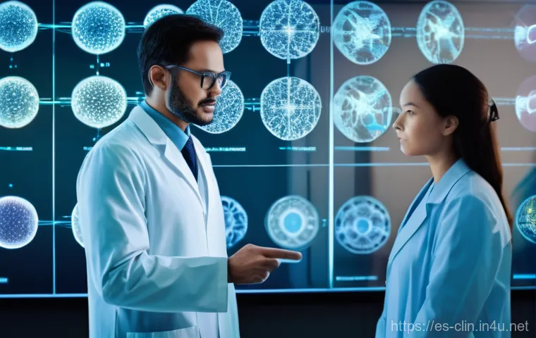 임상병리사의 윤리적 딜레마 - **Prompt:** A clean, modern clinical laboratory setting. In the foreground, a female pathologist, ap... 임상병리사의 윤리적 딜레마 - **Prompt:** A clean, modern clinical laboratory setting. In the foreground, a female pathologist, ap...