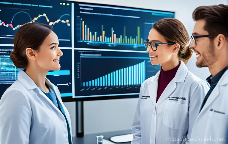 임상병리사 재교육 프로그램 - **A modern, high-tech clinical laboratory bustling with activity.** A diverse group of laboratory sc... 임상병리사 재교육 프로그램 - **A modern, high-tech clinical laboratory bustling with activity.** A diverse group of laboratory sc...