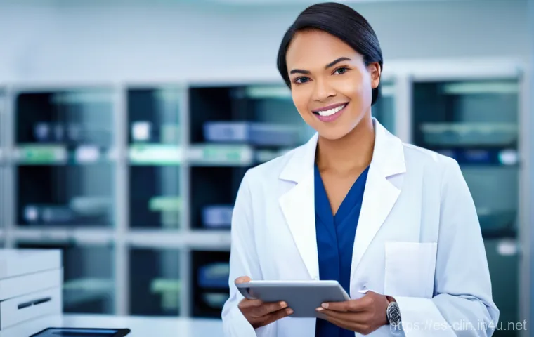 임상병리사 연말 성과평가 대비법 - **Prompt 1: Dominating the Narrative of Success**
    "A confident, diverse female lab professional ...