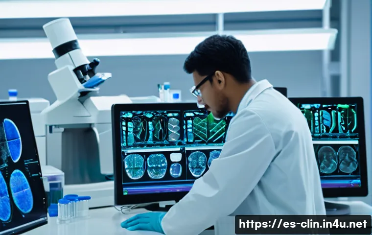 임상병리사와 세포 배양 과정 - **Prompt 1: Silent Guardians of Health: Clinical Pathologists at Work**
    "A clean, brightly lit m...