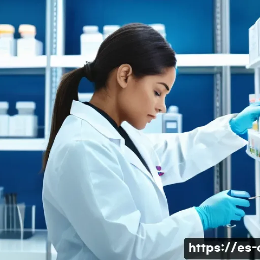 임상병리사 자격증 유지 조건 - A professional clinical laboratory technician in a modern laboratory setting, wearing a white lab co...